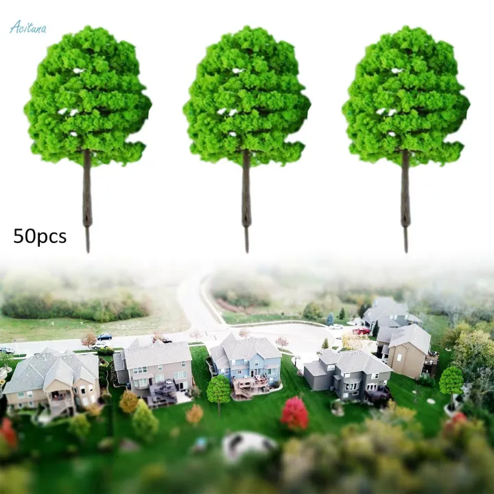 50Pcs%20Simulation%201:100%20Miniature%20Tree%20for%20Fairy%20Garden%20Decor%20Diorama%20Layout%20-%20Image%203