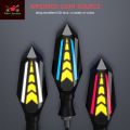 2 Pcs Universal Motorcycle led Turn Signal Light Indicator Flasher Light Flexible Amber Blinker Lamp Light for Motorbike. 