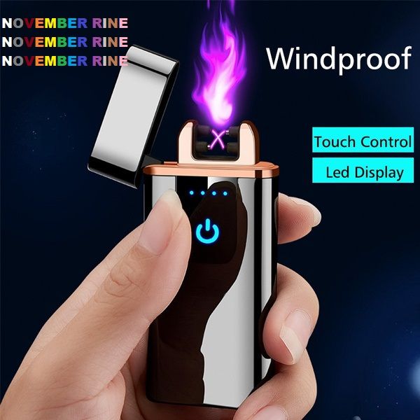 BR241%20Touch%20Dual%20Arc%20USB%20Lighter%20Flameless%20Electronic%20Rechargeable%20Electric%20Lighter%20Black%20-%20Image%202