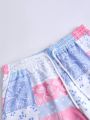 Men Casual Paisley Style Print Drawstring Waist Shorts.