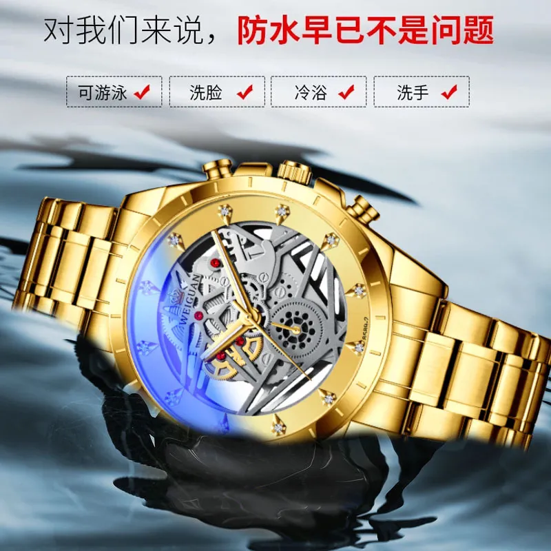 New Double-sided Hollow Through Bottom Automatic Watch Men's Non