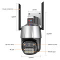 4MP Dual Mirror 8MP Security IP Camera Wireless Zoom Automatic Tracking Human Body Detection Night Vision Bidirectional Audio APP Remote Monitoring. 