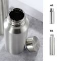 650ml/1000ml Stainless Steel Sport Water Bottle Single-layer Rugged Water Cup Metal Flask Drinkware Camping Sports Gym.