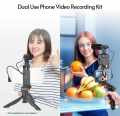 Video Making Kit Live Video Shooting Kit Plastic Professional Desktop Phone Set For Indoor Remote Control Vlogging Video Making Kits Microphone LED Fill Light Mini Tripod. 