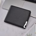 【NEW】 Fashion Men Short Style Wallet Hardware Iron Edge Business Multi-Card Slot Men Wallet. 