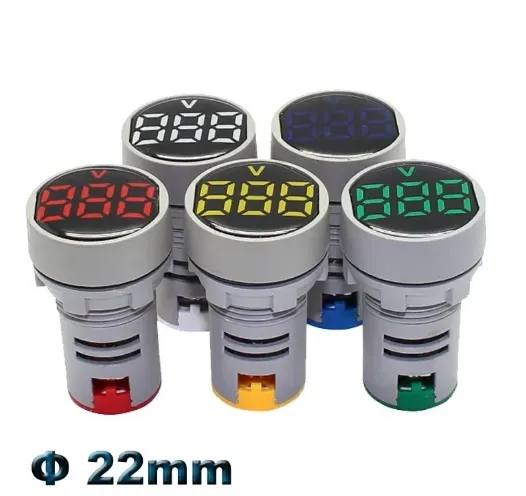 AC60-500V%20AC%20Voltage%20Meter%20LED%20Digital%20Display%20quantity%201%20PCS%20GREEN%20ROUND%20-%20Image%202