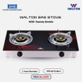Walton Glass Top Double Burner WGS-Camellia Double (LPG/NG) with Free Delivery. 