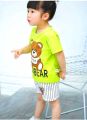 Baby Boy Summer Short Sleeve T-shirt Tee Shorts 2 Pcs Outfits Set used children baby comfortable T-shirt and pant (. 