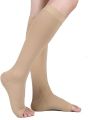 Open Toe Compression Socks, 20-30 mmHg Toeless Compression Stockings, Knee High Calf Compression Socks, Support Hose for Varicose Veins, Nursing & Maternity, Relief Shin Splints, Men & Wome, (1 Pair).