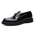 Mens Thick Platform Formal Shoes Round Toe Slip On Genuine Leather Casual Shoes Casual Party Men Shoes Large Size 38-46 KEEMEEUYZO.