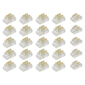 25Piece 2-Pin 5mm COB LED Strip Connector Kit Replacement Parts Accessories for Strip-To-Wire and Strip-To-Strip Joints on 5V-24V DC LED Light Strip.
