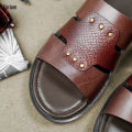 Heritage Stride Leather Sandal CRM 117. 