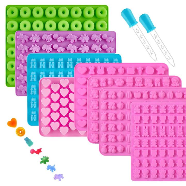 Silicone Mold For Gummy Bear Dinosaur Heart Fruit Pig Car Flower Star Chocolate Candy Mould Cake Decorating Tools Ice Cube Tray