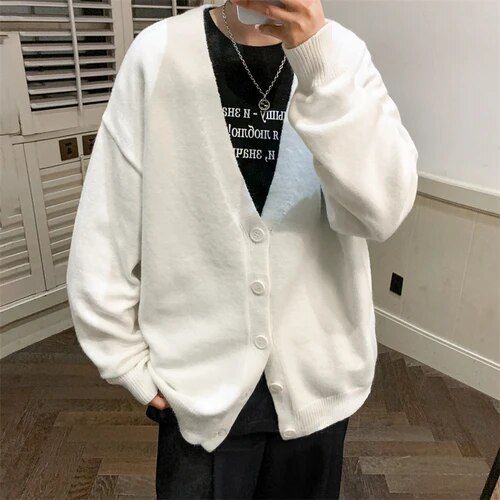 Cardigan%20Men%20V-neck%20Simple%20Solid%20Loose%20Autumn%20Newly%20Fashion%20Kpop%20Vintage%20Outwear%20All-match%20Leisure%20Chic%20Preppy%20Style%20Knitted%20Ins%20-%20Image%207