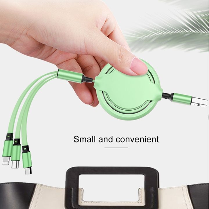 (New)3.5A%20Liquid%20Silicone%203%20in%201%20USB%20to%20USB-C%20/%20Type-C%20+%208Pin%20+%20Micro%20USB%20Retractable%20Data%20Syn%20Charging%20Cable%20-%20Image%207