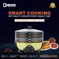 Disnie Electric Multi Curry Cooker With 4 Pots 4 Lids- 5.5 Ltr (Black). 