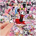 10/30/58pcs Dopamine Hello Kitty Pochacco Sanrio Stickers Kawaii Girls Sticker Decorative Scrapbooking Laptop Car Decal Toy Gift.
