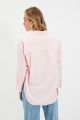 Full-Sleeved Cotton Baby PInk Boyfriend-fit Shirt for Women By Trendyol.. 