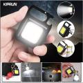 Multifunction Keychain LED Light with Bottle Opener, Magnetic Base & Folding Bracket Mini Cob 500 lumens Rechargeable Multifunctional Keychain Emergency Light Keychain Emergency Light Sticks (Square, Metal). 
