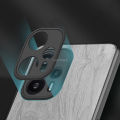 Vantime for Xiaomi Poco F5 / Redmi Note 12 Turbo 5G Case Lens Protection Wood Grain Hard Cover. 