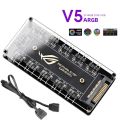 RGB Fan Hub ARGB Cable Splitter Hub Adapter for ASUS/MSI/GIGABYTE Motherboards. 