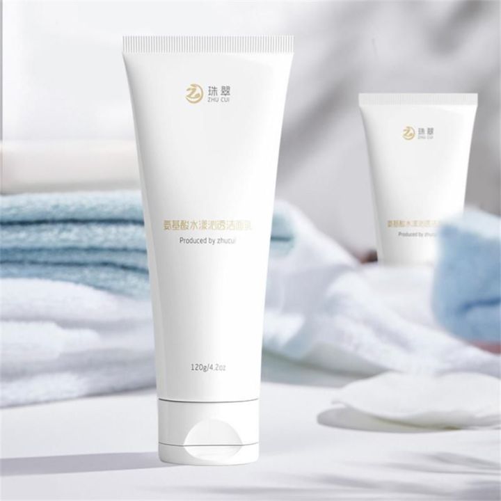 Amino Acid Hydrating Facial Cleanser Mild Cleansing Face Wash Exfoliante Facial Cleaner Oil Control Cleanser With Bubble Net