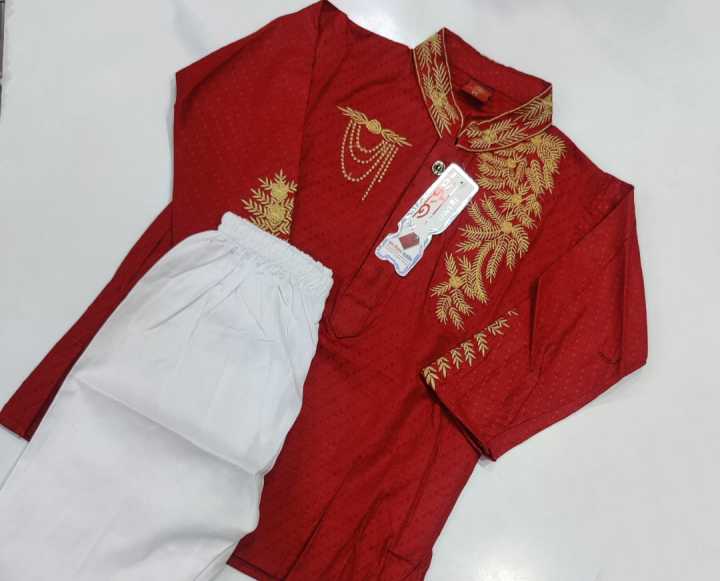 Red%20colour%20baby%20panjabi%20baccha%20der%20lal%20colour%20panjabi%20-%20Image%202