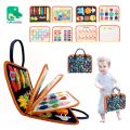 TUNJILOOL Montessori Parish Toys Busy Board Early Educational Toy For Toddler Baby Felt Cloth Story Book 3D Shape Color Match. 