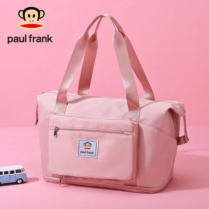 Paul Frank Foldable Travel Bag Women's Short-Distance Portable Large Capacity Gym Bag Pending Storage Business Travel Luggage Bag
