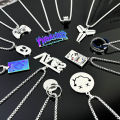 Cross-border European and American hip-hop titanium steel necklace men's tide versatile pendant retro personality accessories women's long sweater chain pendant.