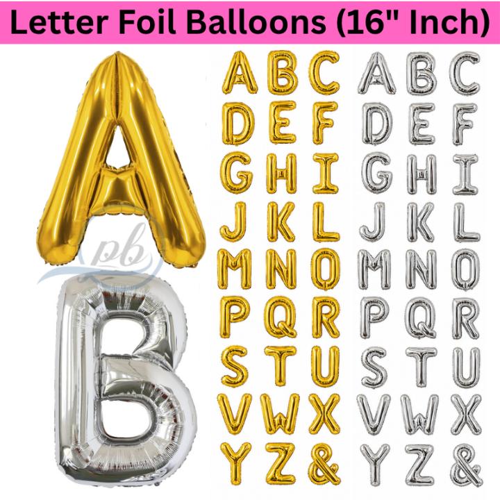 Letter Foil Balloon – Perfect for Birthdays, Anniversaries, and Event Decorations – (Pack of 1 Pcs)