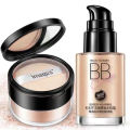 【BB Cream + Setting Powder】BB Cream Concealer Moisturizing Foundation Waterproof Air Cushion BB Cream Plain Face Cream. 