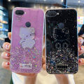 Phone case OPPO A5S Shiny Ring Case Glitter Soft Transparent Hello Kitty Cases For OPPO A5S Back Cover Stars Moon Girls. 