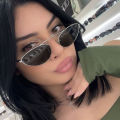 Small Frame Vintage Cat Eye Sunglasses Women 2024 Luxury Brand Designer Fashion Eyewear Retro Metal Trendy Female Sun Glasses. 