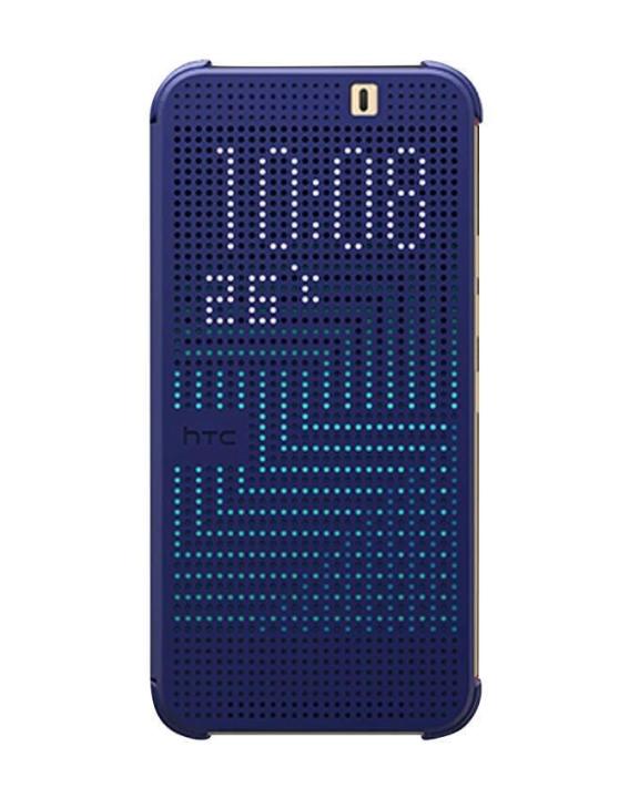 HTC Desire E9 Plus Dot View Flip Case Cover - Blue