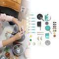 32 Pieces Kids Pretend Kitchen Cookware Appliance Pretend Play Toy Canned Toy Kitchen Accessories Playset for Toddler Birthday Gift Children. 