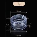 Empty Plastic jar pots Empty and reusable Small Travel Sample bottles Portable Transparent Eyeshadow for Cosmetic storage Beauty product packaging Makeup artist supplies Travel and on-the-go use.