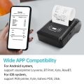 BISOFICE Portable Mini 58mm Thermal Printer 2 inch Wireless BT+USB Receipt Bill Ticket Printer with 57mm Print Paper for Restaurant Sales Retail Small Business-black. 