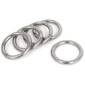 10 Pcs Stainless Steel Webbing Strapping Welded O Rings, 5 Pcs 40Mm X 5Mm & 5 Pcs 20Mm X 3Mm - Silver. 