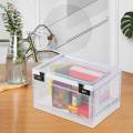 Lock Box Durable Transparent Box with Password Lock for Cabinet Office Home.