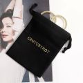 High Quality Black cotton drawstring pouch Cotton Canvas Drawstring Bag Personalized Dust Bag With Custom logo. 