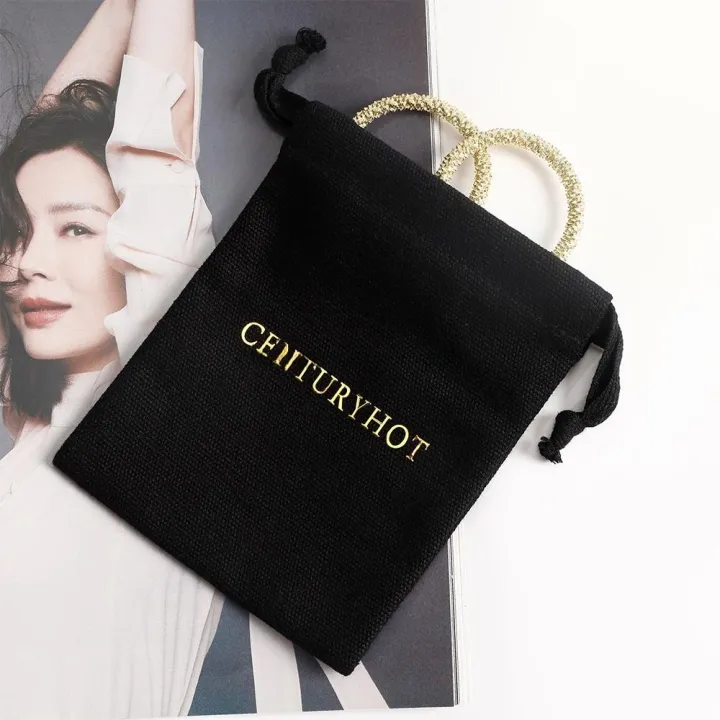 High%20Quality%20Black%20cotton%20drawstring%20pouch%20Cotton%20Canvas%20Drawstring%20Bag%20Personalized%20Dust%20Bag%20With%20Custom%20logo%20-%20Image%203