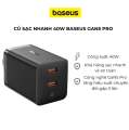 Baseus GaN5 Pro Fast Charger C+C 40W for iPhone Samsung Macbook iPad. 