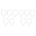 10X Universal Small Clamp Bluetooth Ear Hook Loop Clip Replacement Clear.