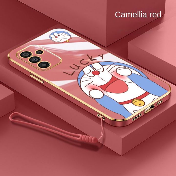 Samsung%20Galaxy%20A25%20A15%205G%20A35%20A55%205G%20Glossy%20Lucky%20Doraemon%20Casing%20Square%20Edges%20Plating%20Back%20TPU%20Soft%20Case%20Cover%20-%20Image%202
