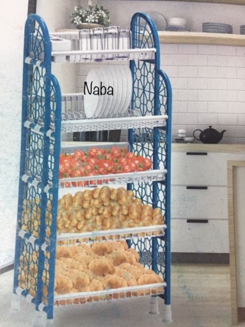 Chef - Kitchen Rack - 5 Steps - Paste Blue & White | Daraz.com.bd