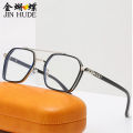 Anti-blue light William Chan same glasses frame men's double beam Iron Man flat mirror retro myopia glasses frame wholesale.