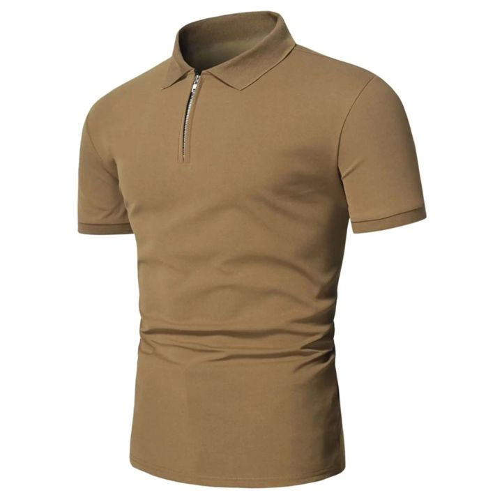 Men's%20polo%20shirt%20solid%20color%20short-sleeved%20zipper%20lapel%20T-shirt%20casual%20top%20-%20Image%204