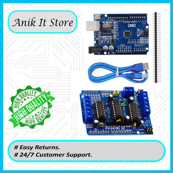 Arduino Uno R3 SMD With L 293D Motor Driver For Projects