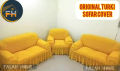 Sofa Cover 3 +1+1 = 5 Seater Stitched Spandex Fabric - sofa cover marron.